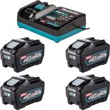 Makita Power Source Kit 4x BL 4050 F accu 40 V max. 5.0 Ah XGT + DC 40 RA lader