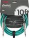 Fender Contourinstrumentkabel, gitaarkabel, gitaaraccessoires, recht/steil, Sherwood groen, 3 meter