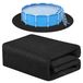 Tapis de sol pour piscine - 10 pieds d'épaisseur - Noir