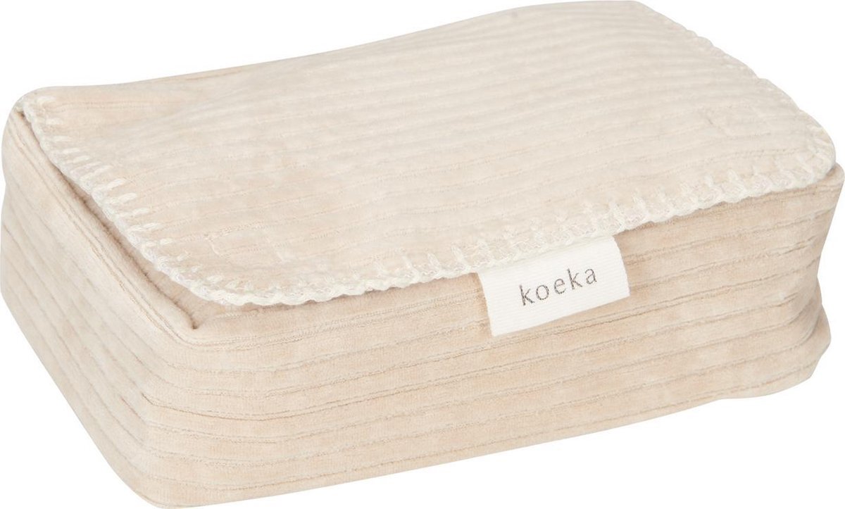 Koeka Hoes voor babydoekjes Vik - sand beige