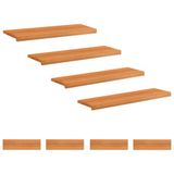 vidaXL Trapmatten 8 stuks Lichtbruin 90 x 30 x 2 cm Massief beukenhout