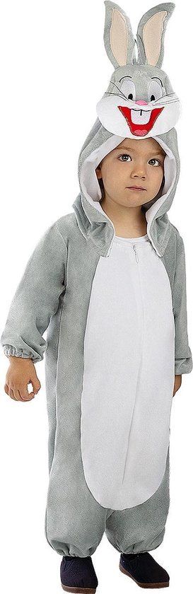 FUNIDELIA Bugs Bunny Baby Kostuum - 6-12 maanden - Grijs