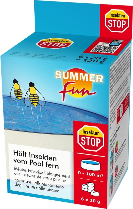 Summer Fun Insecten Stop - Weg met insecten met handige tabletten - 6x 20g tabletten