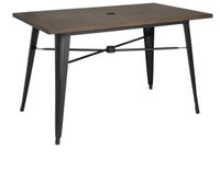 Bolero Aluminium Outdoor Tafel 120x76x76cm Donker Houtdessin
