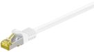 Câble réseau Cat7 câble de raccordement - 0,5 m - Double blindage S-ftp - Blanc