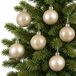Decoris Boules de Noël - 24 pièces - Champagne - 8 cm - Plastique - Mat et Brillant