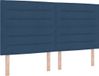 vidaXL LED Boxspringbed met hoofdeinde Blauw 180 x 200 cm Stof