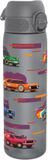 Merkloos Kinderbidon Sportauto's - 500 ml, BPA-vrij, Lekvrij, Grijs/Zilver