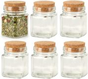 Excellent Houseware Kruidenpotjes / kleine voorraadpotjes - 18x stuks - glas - transparant - 160 ml