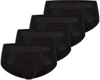 Mey Heren slip / onderbroek 4 pack Casual Cotton Zwart Effen Katoen Elastaan XXL