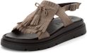 Tamaris - Dames - Sandalen - Platte sandalen - Leer - 41 - Mol