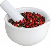 Gerimport Vijzel met stamper - wit - porselein - D10 cm