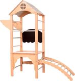 WNH Binnenklimrek, toren, speelplaats, gemaakt van hout in pastelkleuren, voor kinderen