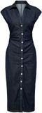 ONLY Onlbabe Capsleeve Midi Dress DNM Rinse