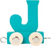 Small Foot Wooden Letter Train Blue - J - 12 Pieces