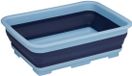 Alpina Wasmand/opbergmand opvouwbaar - kunststof - 12 Liter - blauw - 37 x 27 x 12 cm