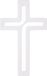 Croix suspendue moderne en bois sans marque - 18x12x1,5 cm - Blanc
