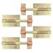 AMIG Schuifslot/Plaatgrendel - 4x - Staal - 10cm - Messing - Incl. Schroeven - Deur/Raam - Geschikt voor Hangslot (niet inbegrepen)