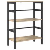 vidaXL Boekenplank 2-laags 81 cm Bewerkt hout Sonoma Eik