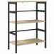 vidaXL Boekenplank 2-laags 81 cm Bewerkt hout Sonoma Eik