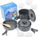 Outdoorserviesset Set de casseroles de camping Ensemble de casseroles pliantes Casserole Théière pour pique-nique en plein air Camping Randonnée