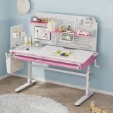 en.casa Bureau organizer Sauda wit en roze