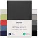 Dreamzie Hoeslaken Dekmatras 140x200 cm - 160x200 cm, 100% Katoen Jersey, Donkergrijs