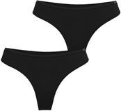 Björn Borg Bjorn Borg Comfort Thong 2 Pack Vrouwen Multicolor Effen Polyamide XS