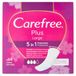 Carefree Inlegkruisjes Plus Large zonder parfum, extra brede damesslip met 5-in-1 bescherming voor 8 uur droog gevoel, ultradunne absorberende inzetstukken zonder geur, voor dagelijks gebruik, 64