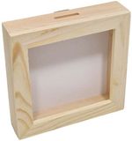 Playwood Houten Spaarpot Plexiglas Wit Klein