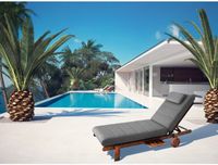 Hobbygarden Ligbed Tuinkussen Malaga Antraciet Waterafstotend - 10cm Dik! Ligmatras - 204x60 cm