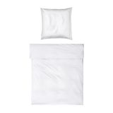 MÖVE Noblesse Beddengoedset, 135 x 200 cm + 80 x 80 cm, van 100% katoen, wit/grijs