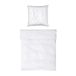 MÖVE Noblesse Beddengoedset, 135 x 200 cm + 80 x 80 cm, van 100% katoen, wit/grijs