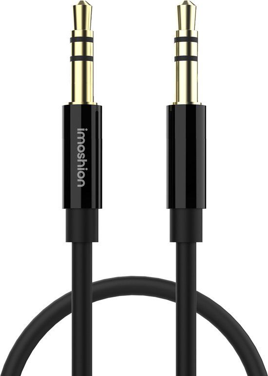 iMoshion AUX Kabel - 1 meter - 3.5mm Jack Audio kabel - Zwart