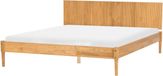 Beliani AMBAZAC - Tweepersoonsbed - Lichtbruin - 180 x 200 cm - Grenenhout