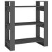 vidaXL Boekenkast - 80x35x91 cm - Grenenhout - Grijs