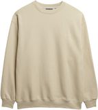 Superdry - Blank Oversized sweatshirt met ronde hals - Heren - Truien - XL - Katoen/Polyester - Lichtgrijs