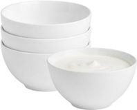 Vessia Kommetjes / serveer schaaltjes Limoges - 4x - porselein - 16 x 8 cm - wit - Stapelbaar - 1000 ml - soepkommen - schalen - keuken