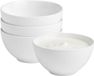 Vessia Kommetjes / serveer schaaltjes Limoges - 4x - porselein - 16 x 8 cm - wit - Stapelbaar - 1000 ml - soepkommen - schalen - keuken