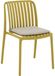 Goossens Tuinstoel Lygeke - Kunststof - geel - 54 x 80 x 57 cm - Tuinstoel zonder armleuning - inclusief kussen - Stapelbaar