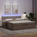 Maison Exclusive - Lit plateforme avec matelas et LED cappuccino 180 x 200 cm en cuir synthétique