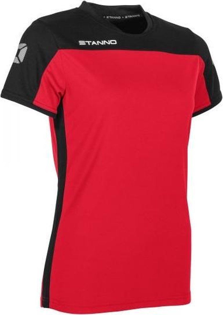 Stanno Pride T-Shirt Ladies - Zwart/Rood - Maat: 8718726595015