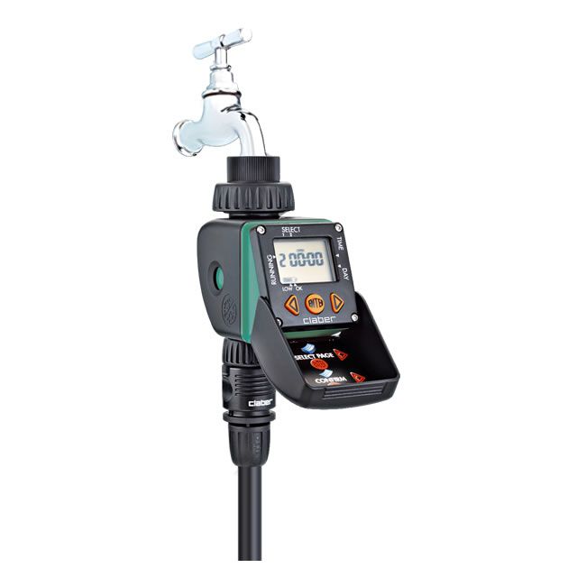 Claber Aquauno Video-2 - Watertimer - Zwart, Groen, Oranje