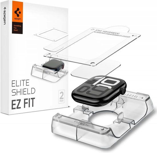 Spigen Eliteshield EZ Fit Screenprotector voor Apple Watch 10/11 46mm - Transparant