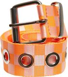 Urban Classics Checker met Eyelets Riem L/XL Oranje/Wit