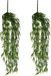 Mica decorations Bamboe kunstplant plante suspendue - Set de 2x pièces - verte suspendue - 80 x 20 cm