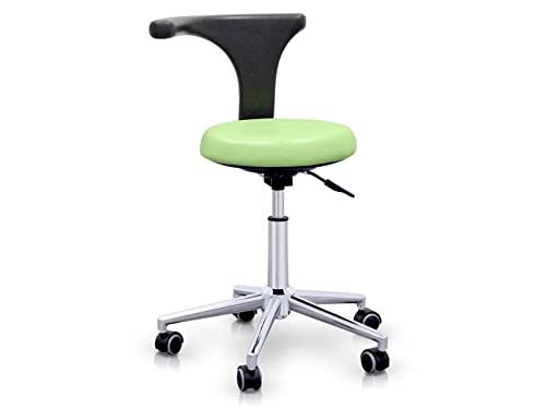 QUIRUMED Professionele kruk met ergonomische rugleuning pastelgroen