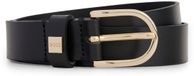 BOSS Leren Riem Scarlet Leather Belt 2,5 W95 Black Zwart