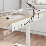 vidaXL Kabelgoot voor onder bureau 2 st Wit Staal