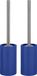 Spirella Luxe Toiletborstel in houder Sienna - blauw glans - porselein - 42 x 10 cm